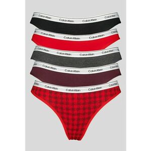 Set de chiloti cu logo - 5 perechi - Negru/Rosu vermillion/Violet pruna imagine