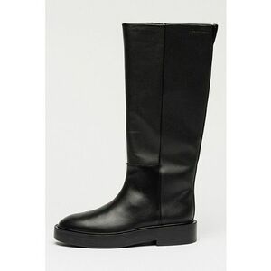 Cizme din piele Concave - Negru/Negru stins imagine