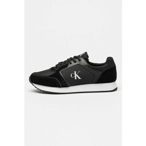 Pantofi sport cu garnituri din piele intoarsa Retro Runner - Negru imagine