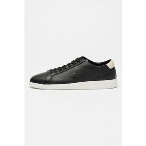Pantofi sport din piele cu model uni Cupsole - Negru/Bej imagine