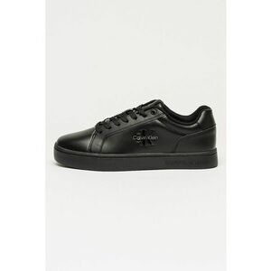 Pantofi sport din piele si piele ecologica cu detaliu logo - Negru imagine