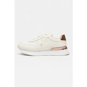 Pantofi sport de piele cu logo discret - Alb imagine