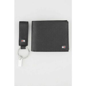 Set de portofel de piele si breloc Flag - Negru imagine