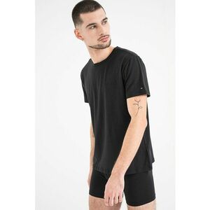 Set de tricou din amestec de modal si boxeri - Negru imagine