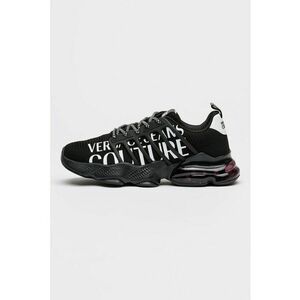 Pantofi sport cu imprimeu logo si aspect tricotat - Negru imagine