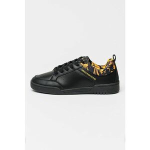 Pantofi sport din piele cu detalii contrastante - Negru imagine