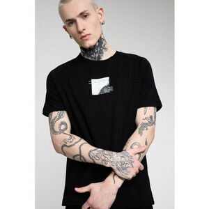 Tricou din amestec de lyocell - Alb/Negru imagine