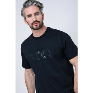 Tricou din bumbac cu logo - Negru imagine