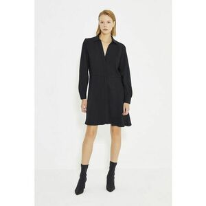 Rochie evazata cu imprimeu - Negru imagine