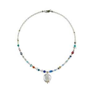 Colier cu perle si cristale Multicolor imagine