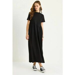 Rochie Rochie lunga din tricot cu volane - negru - jerseu imagine