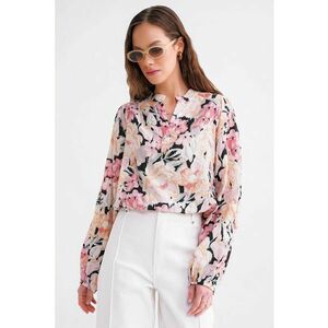 Bluza dama HiCCUP - imprimeu floral - Roz pudrat imagine