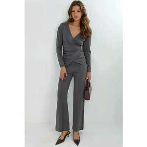 Compleu dama - Gri - Tricot - Talie inalta imagine