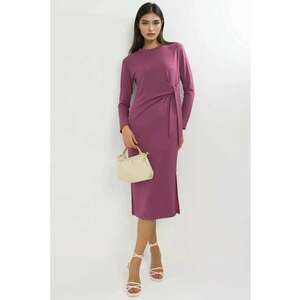 Rochie Midi - Bersan - maneci lungi - rosu - jerseu imagine
