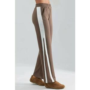 Pantaloni dama picior larg - Maro imagine