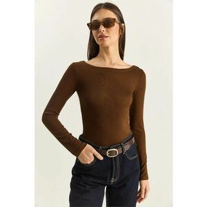 Bluza dama - jerseu - maro mocha imagine