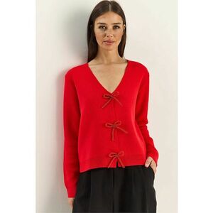 Cardigan dama rosu - One Size imagine