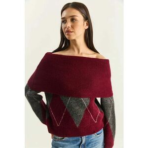 Pulover dama rosu - One Size imagine