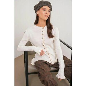Cardigan dama alb - One Size imagine