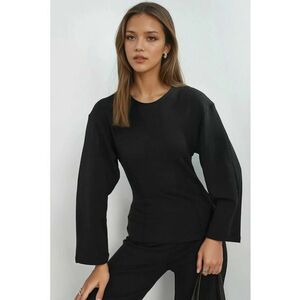 Bluza dama - mulata - maneca lunga - negru - jerseu imagine