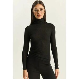 Bluza dama - mulata - maneca lunga - negru - jerseu imagine