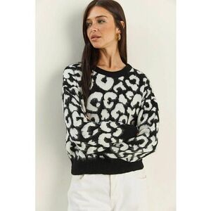 Pulover dama alb\negru - One Size imagine