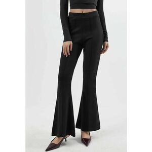Pantaloni dama - evazati - negru - textil imagine