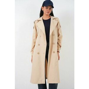 dama - lung - bej natural - textil - Bej imagine