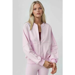 Hanorac dama - Relaxed Fit - roz pudra - textil imagine