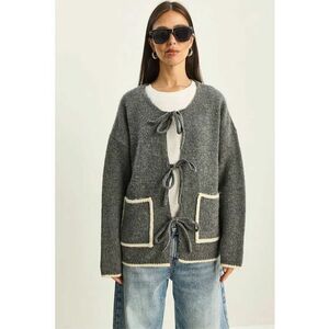 Cardigan dama gri - One Size imagine
