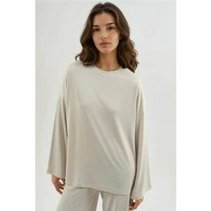 Bluza dama - maneca lunga - alb - jerseu imagine