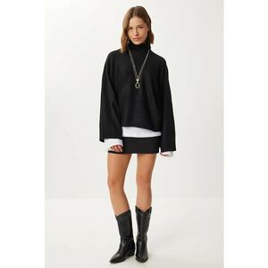 Pulover dama Happiness Istanbul - negru - One Size imagine