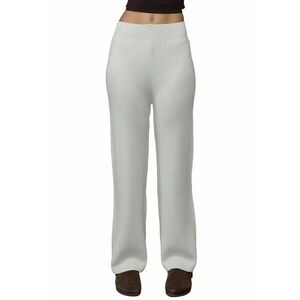 Pantaloni dama - tricotati - alb - material tricot - One Size imagine