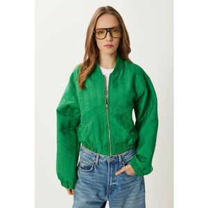 Geaca bomber - Happiness Istanbul - texturata - verde - poliester imagine