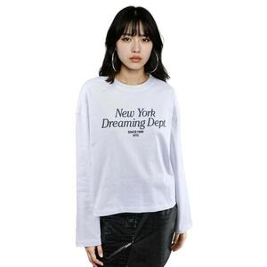 Bluza dama - cu maneca lunga - croiala relaxata - alb - jerseu imagine