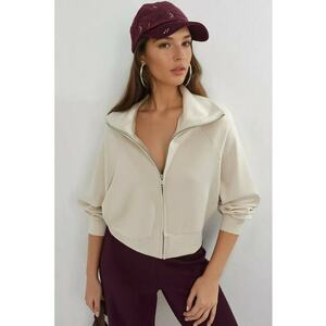 Hanorac dama - ecru - fermoar - Textil imagine
