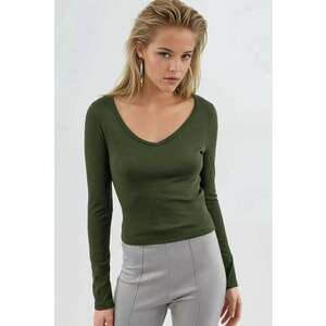 Bluza dama mulata - verde padure - jerseu imagine