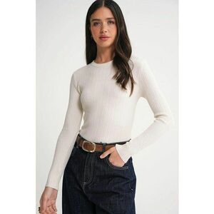 Bluze dama - top mulat - texturat - natural - jerseu imagine
