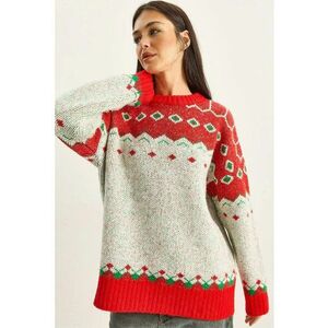 Pulover dama rosu - One Size imagine