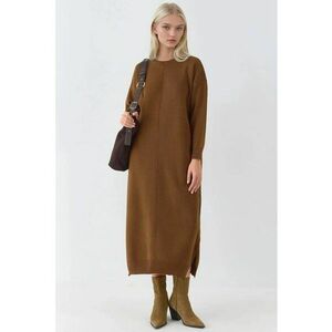 Rochie lunga - tricotata - maro - tricot - imagine