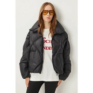 Geaca matlasata - Happiness Istanbul - oversized - neagra - textil imagine