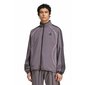 Bluza de trening lejera cu fermoar si guler mediu - Alb/Negru/Lila pal imagine