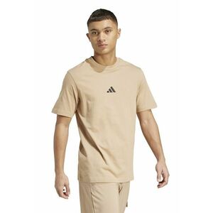Tricou din bumbac cu logo brodat - Negru/Maro camel imagine