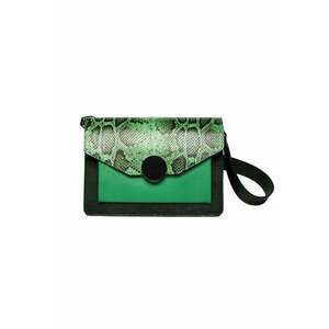 Geanta dama piele - Arina - verde - 27x14x20 cm imagine