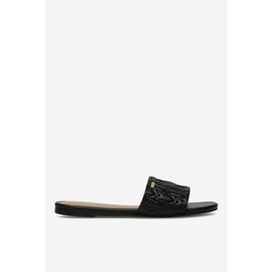 Papuci dama 5905588635031 - Sintetic - Negru - Negru imagine