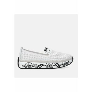 Pantofi sport slip-on din piele cu perforatii decorative imagine