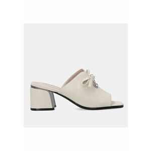 Pantofi din piele cu aspect texturat si toc masiv imagine