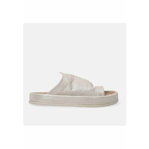 Papuci flatform din piele cu design perforat imagine
