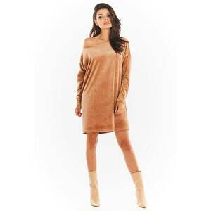 Scurta Rochie Maneca lunga - Casual A370 - Bej imagine