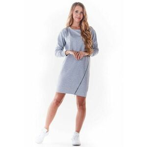 Rochie - Bumbac/Elastan - Gri - Gri imagine